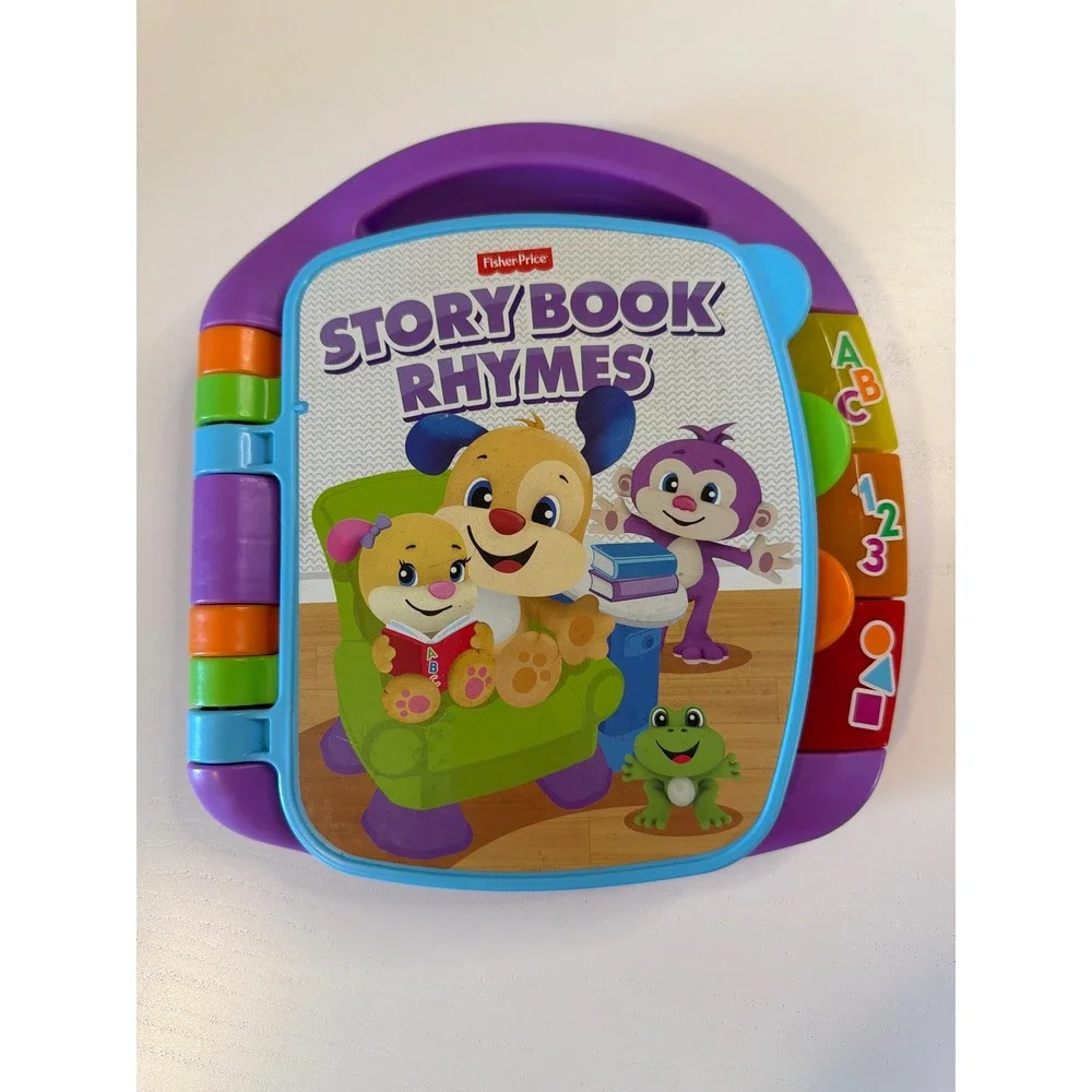 Fisher-Price Laugh & Learn Storybook Rhymes Musical Baby Toy Book ABCs 123s